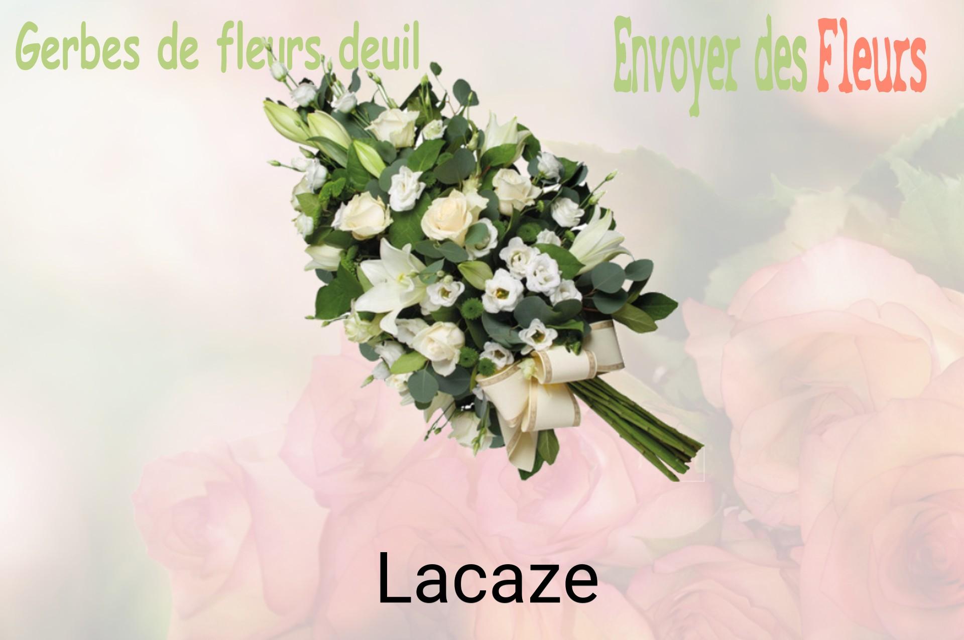 Gerbe de fleurs de deuil livrée à Lacaze